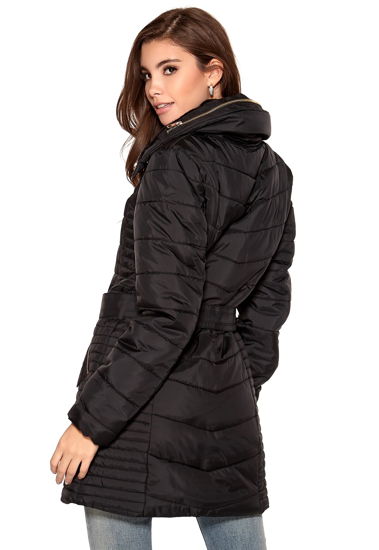 Black Nylon Coat 104