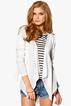 SOAKED IN LUXURY Nelli Cardigan 090 Pure White XL