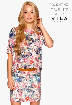 VILA Valentine Short Skirt Gardenia L