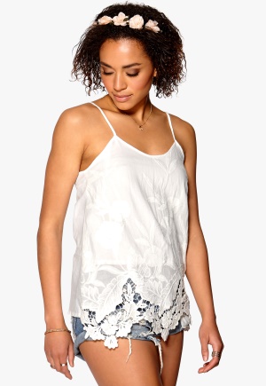 Mixed from Italy Cut-Out Emb Cami Top White 36 (UK10)