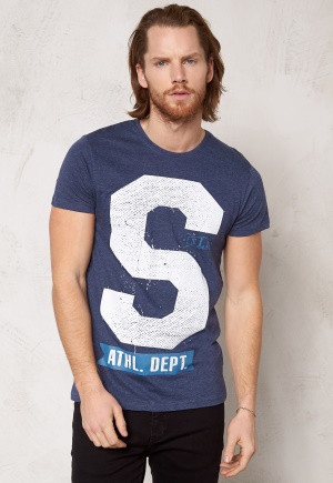 Solid Anselm T-shirt 8549 Med Blue Mel. XL