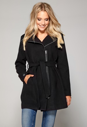 Chiara Forthi Tailored Zip Coat Black/Silver 36