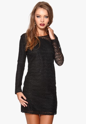 DRY LAKE Brittany Short Lace Dress Black S