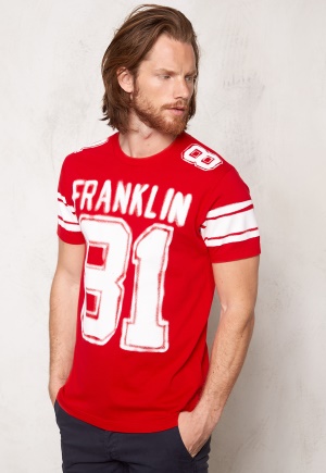 Franklin & Marshall Tshirt Jersey Round Comets Red L