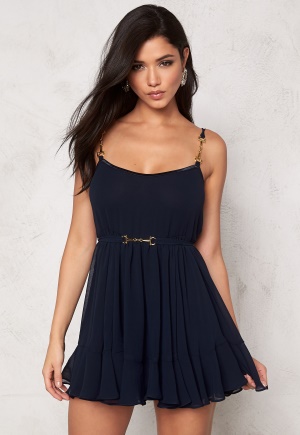 Ida Sjöstedt Shady Chiffon Dress Navy L