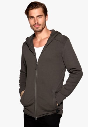 JACK&JONES Dough Sweat Zip Hood Raven XL