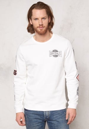 JACK&JONES Logo Sweat Crewneck Cloud Dancer S