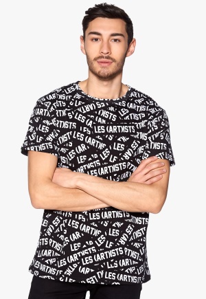 Les Artists Tee all-over Print Black S