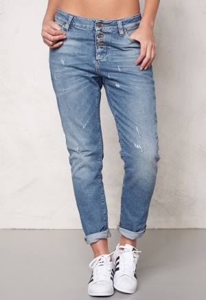 OBJECT Antifit Ally Zip Jeans Medium Blue Denim 27/30