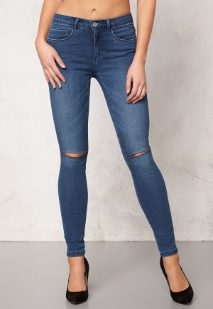 ONLY Royal Kneecut Jeans Medium Blue Denim L/32