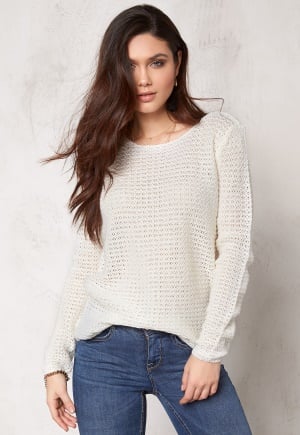 ONLY Sia l/s pullover knit Cloud Dancer M