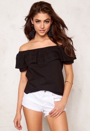 Pieces Brooke Off Shoulder Top Black XL