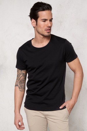 SELECTED HOMME Pima New Dave ss T-shirt Black XXL