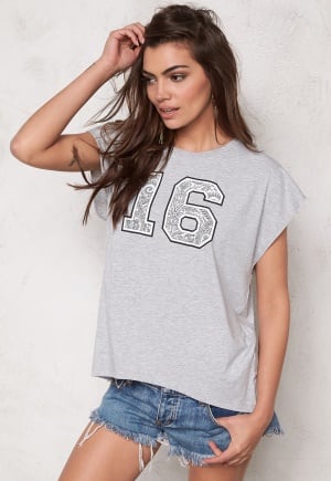 SOAKED IN LUXURY Basket Tee Light Grey Melange S