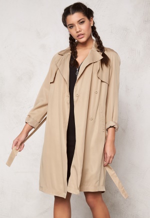SOAKED IN LUXURY Perone Trench Coat Camel XS