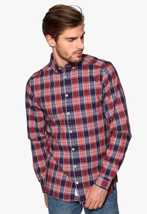 Tailored & Original Fullham Check Shirt 0907 Ruby Red S