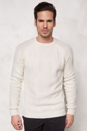 Tailored & Original Redmile Knit 0104 Off White L