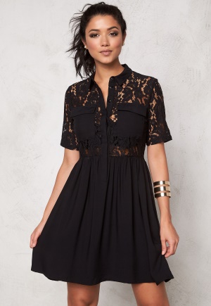 VERO MODA Nynne s/s lace dress Black XS