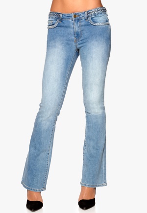 VILA Calm Braid Jeans Light Blue Denim XS/32