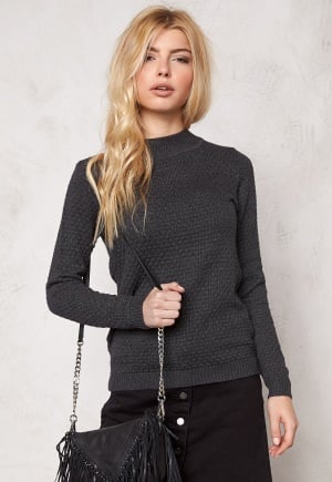 VILA Share Turtleneck Knit Dark Grey Melange L