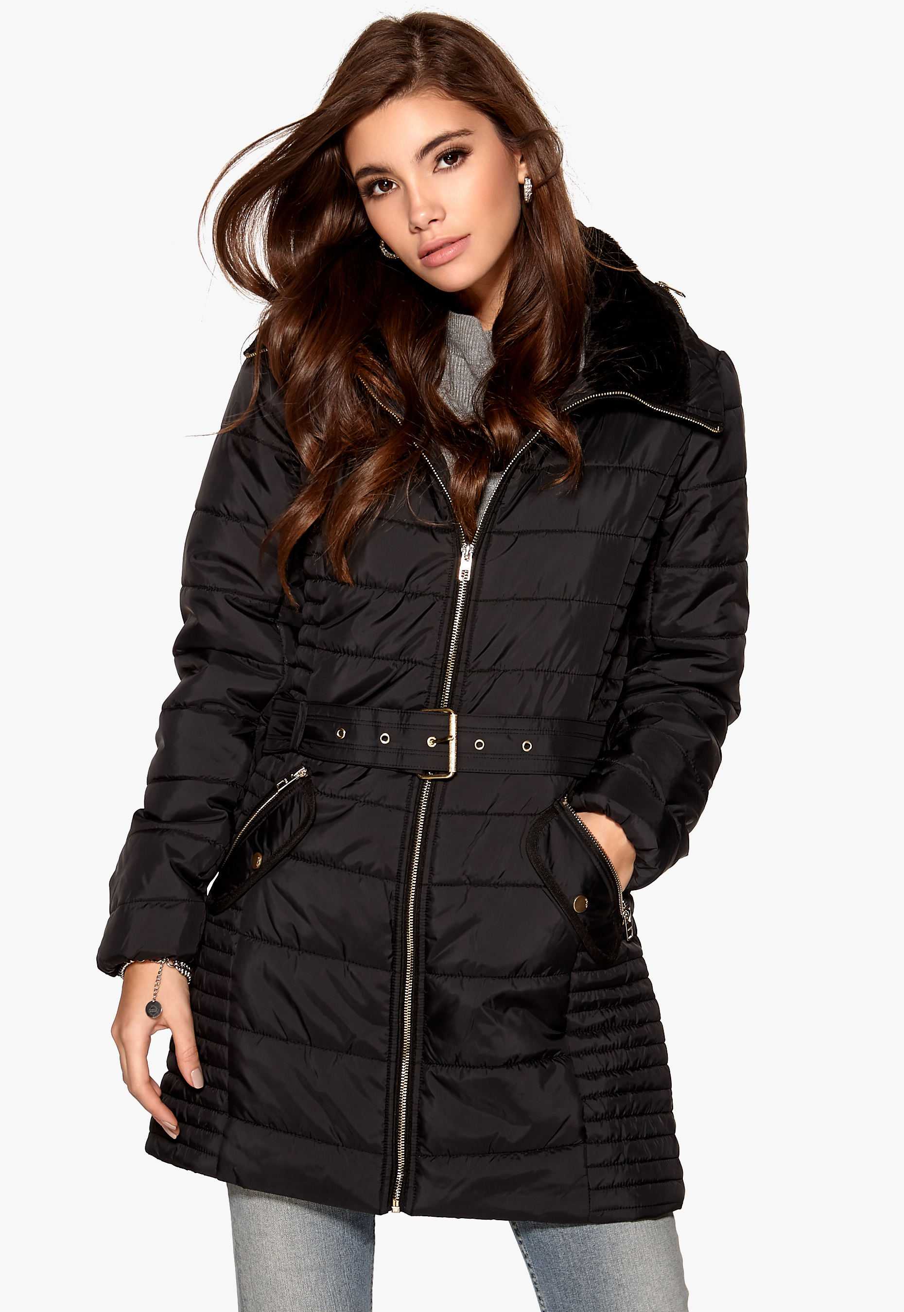 Black Nylon Coat 96