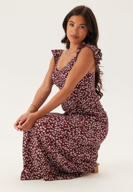 BUBBLEROOM Frill Maxi Dress