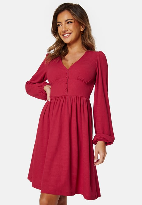 BUBBLEROOM Structure Button Short Dress