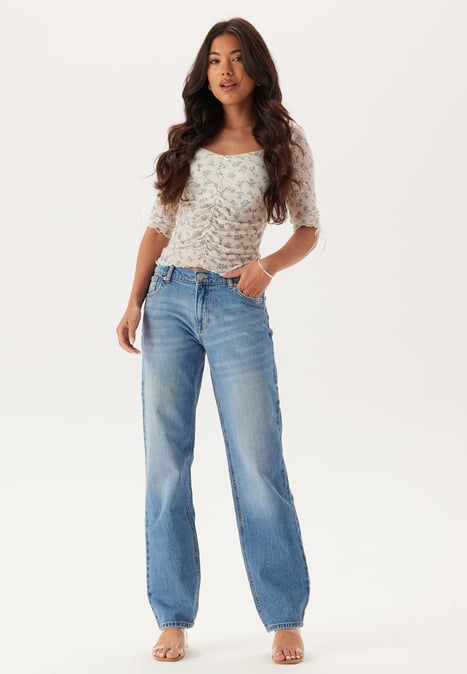 BUBBLEROOM Low Waist Straight Jeans