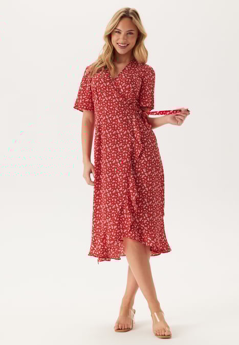 BUBBLEROOM  Midi Butterfly Wrap Dress