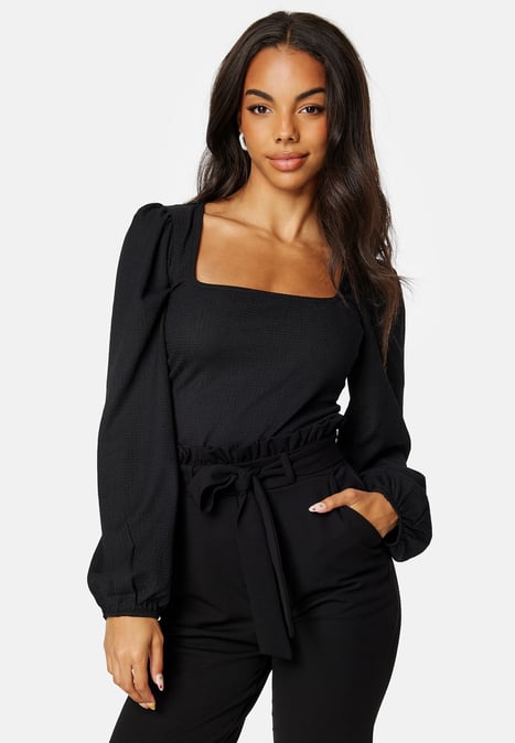 BUBBLEROOM Square Neck Balloon Sleeve Top