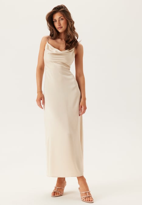 Bubbleroom Occasion Waterfall Satin Ankle dress