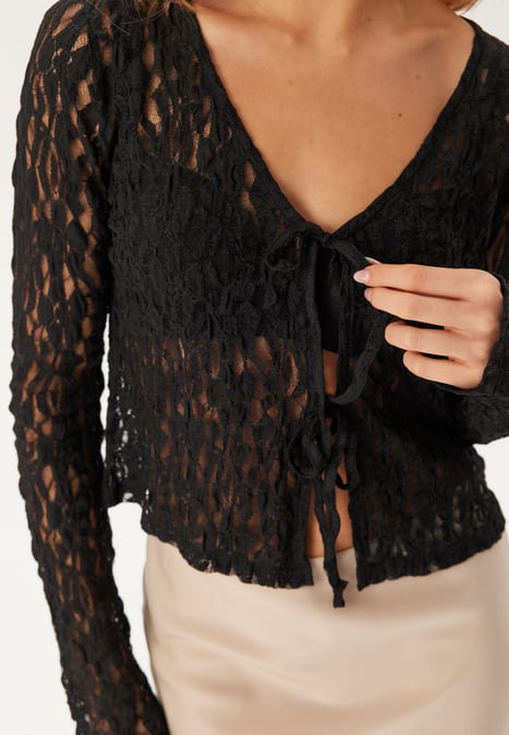 BUBBLEROOM Reversible Lace Cardigan