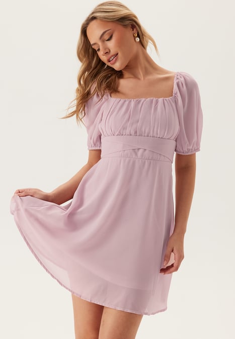 BUBBLEROOM Square Neck S/S Georgette Dress
