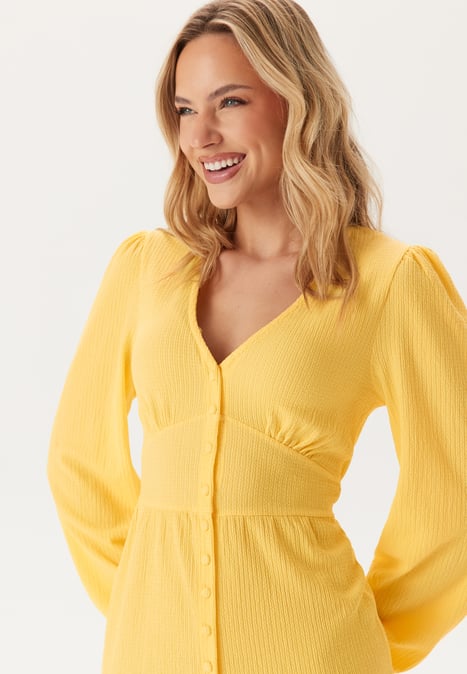 BUBBLEROOM Structure Button Midi Dress