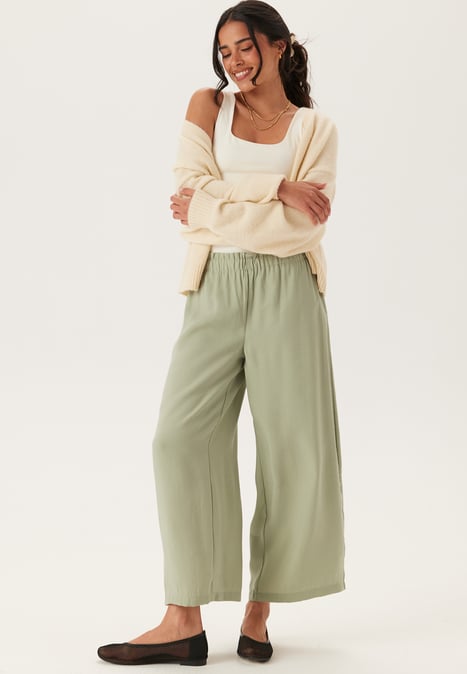BUBBLEROOM Wide Ankle Modal Trousers