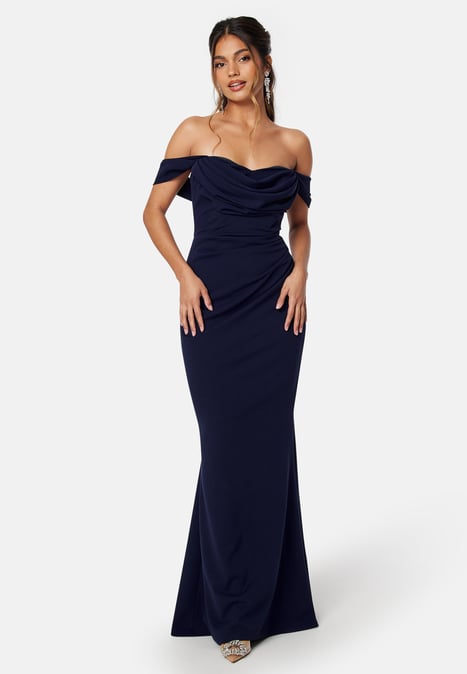 Goddiva Off Shoulder Maxi Dress