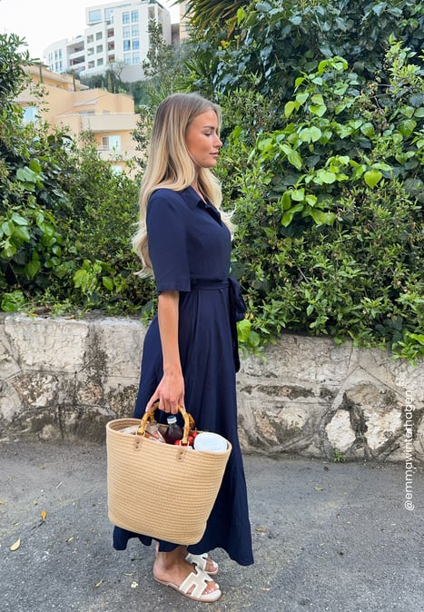 Happy Holly Viscose Belted Shirt Dress
