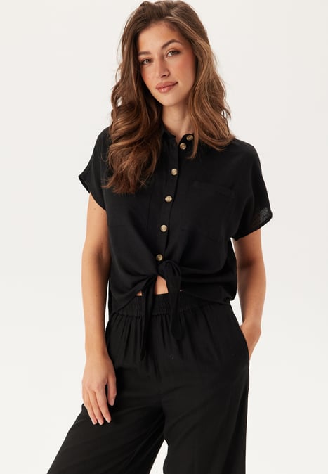 Pieces Pcpia Ss Tie Shirt Wvn Noos
