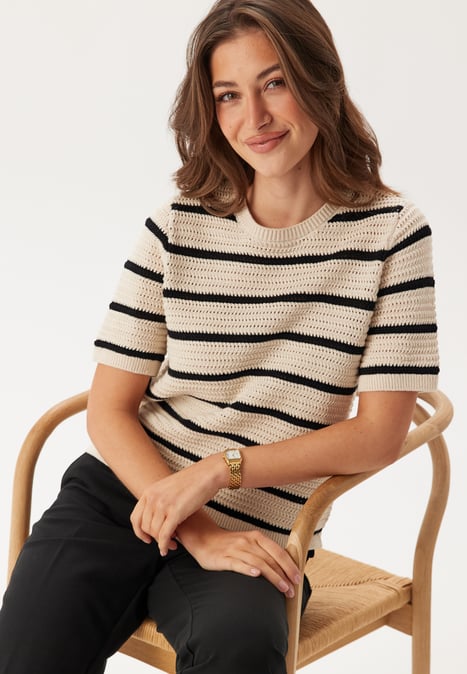 SELECTED FEMME Slfvinna Ss Structure Knit 