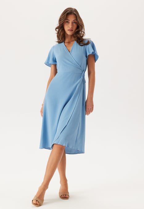 VILA Vilovie S/S Wrap Midi Dress