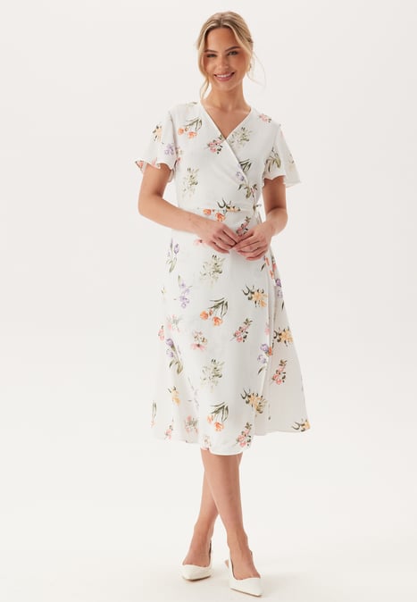 VILA Vilovie S/S Wrap Midi Dress