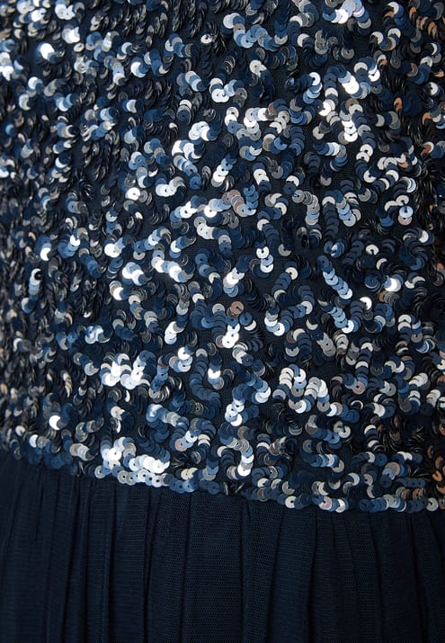 AngelEye High Neck Sequin Midi Dress