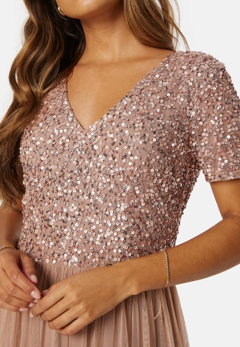 AngelEye Short Sleeve Sequin Dress