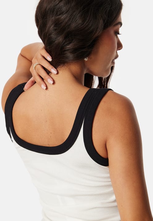 BUBBLEROOM Contrast Rib Tank Top