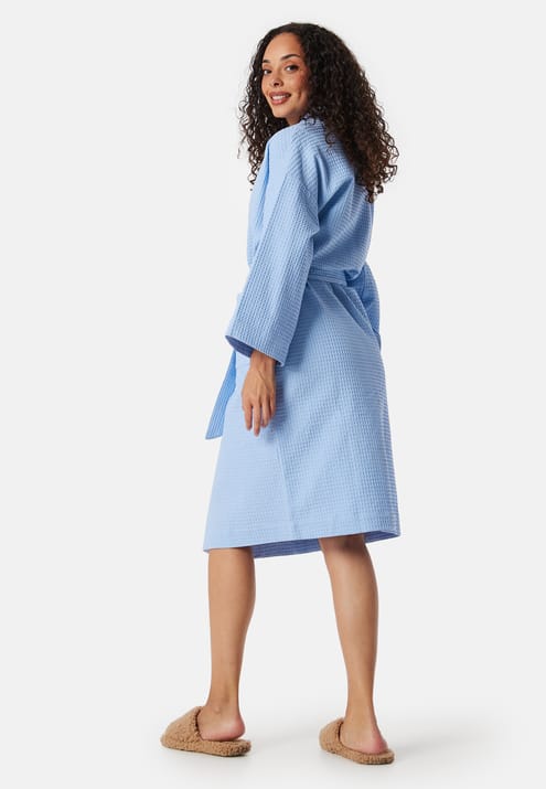 BUBBLEROOM Cotton Waffle Robe
