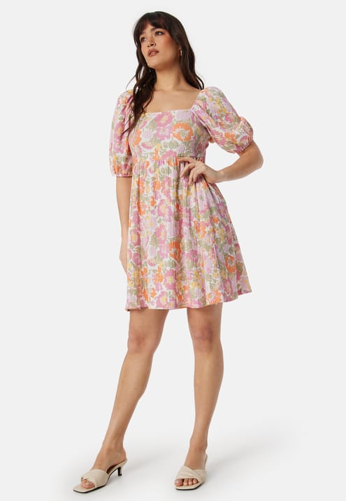 BUBBLEROOM Puff Sleeve Short Dress