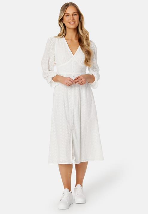 BUBBLEROOM Broderi Anglaise Midi Dress