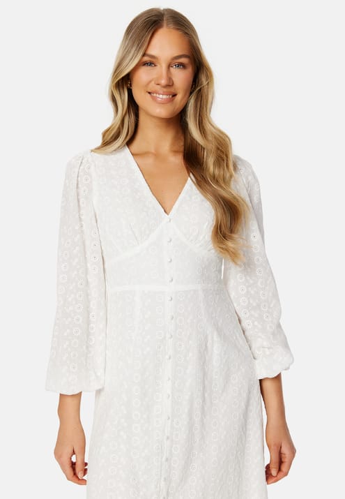 BUBBLEROOM Broderi Anglaise Midi Dress