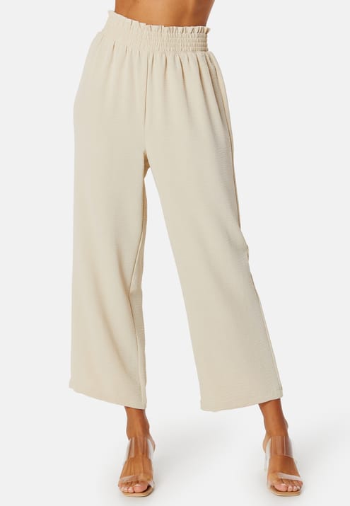 BUBBLEROOM Smock Waist Ankle Trousers