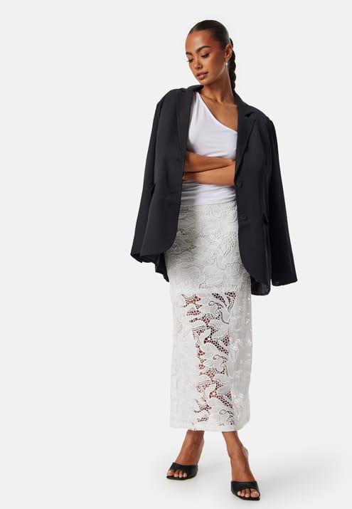 BUBBLEROOM Midi Lace Skirt